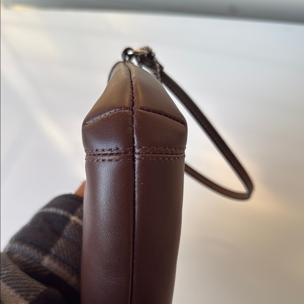 Coach Leather Wristlet  Brown - Picture 4 of 9
